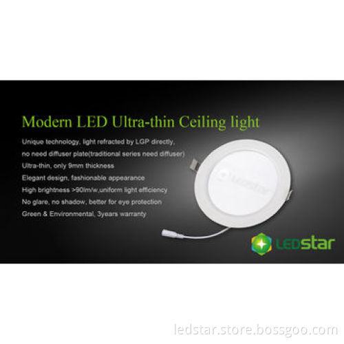3022 SMD 20W LED Downlight, 80Ra Color Rendering Index, Ultra-thin, 90lm/W Luminous Efficiency